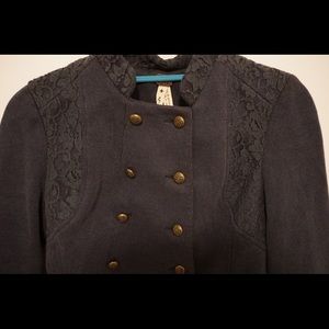 Free People Peplum Button Up Jacket